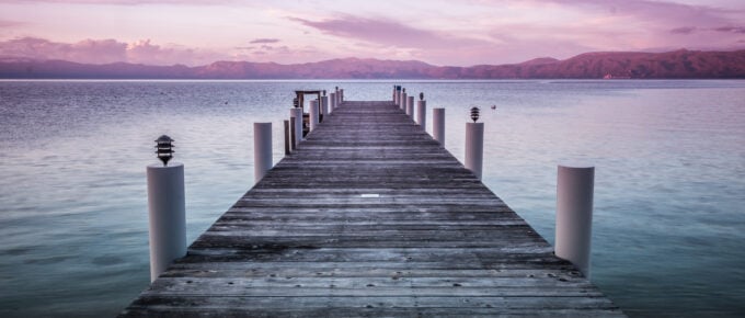 a dock over lake tahoe